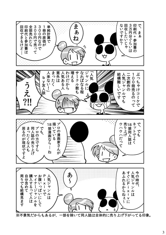 オリジナル同人て売れるの？＋オリジナル同人の電子書籍て売れるの？etc… サンプル3ページ目