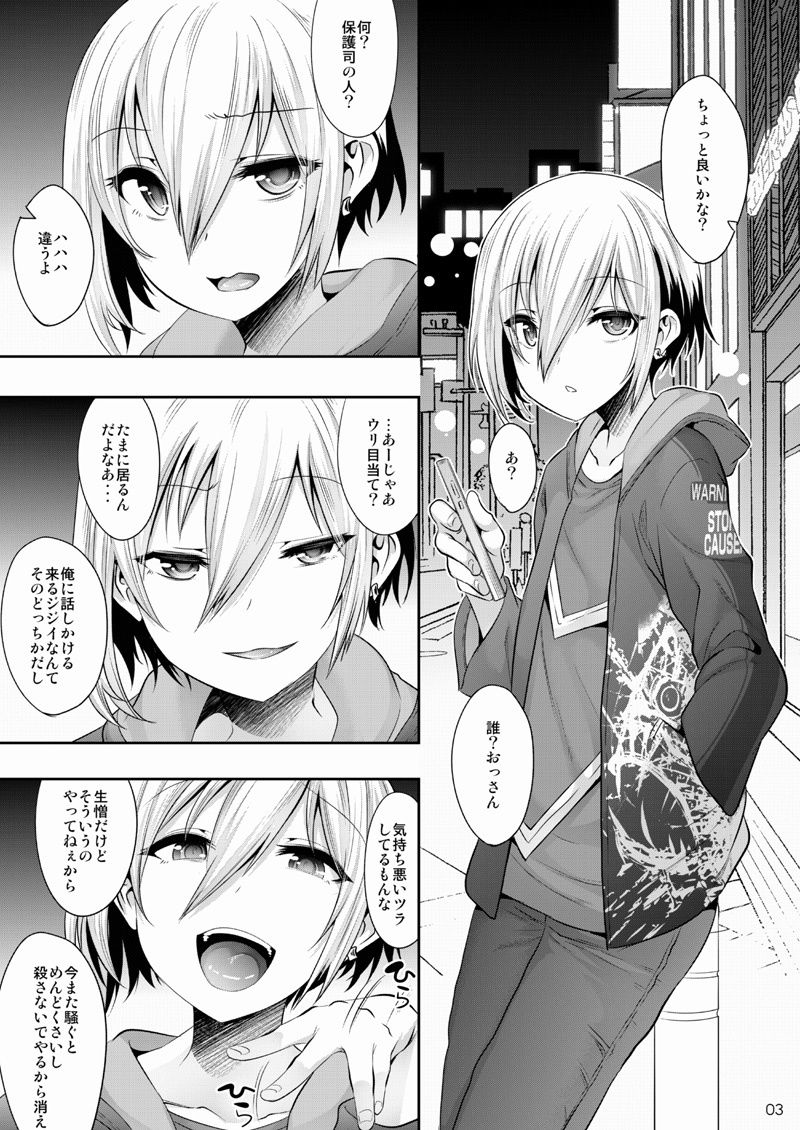 保護姦察 生意気少年メス堕ち肉体操作 サンプル1ページ目