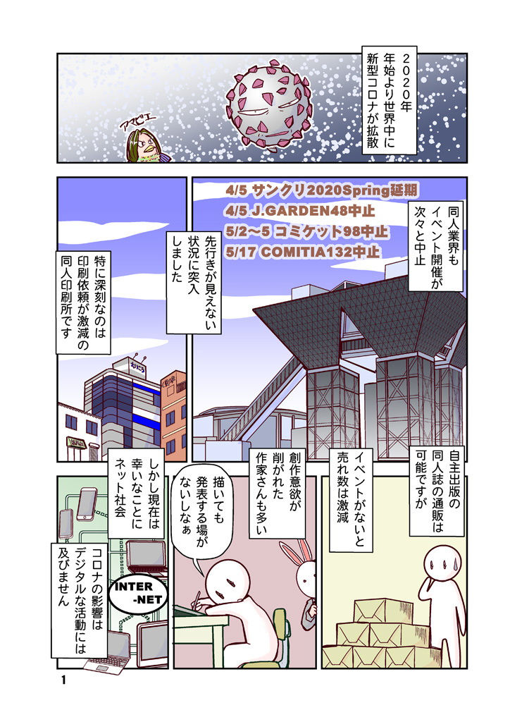 創作同人電子書籍のススメ 2020年コロナにめげない電子配信11ストア サンプル2ページ目