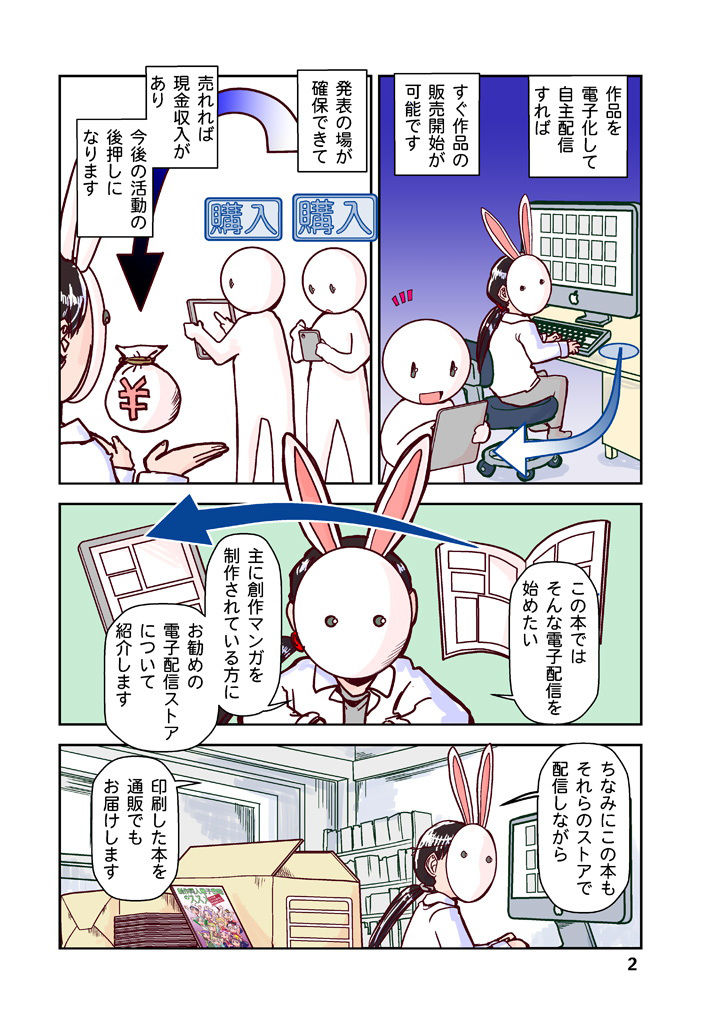 創作同人電子書籍のススメ 2020年コロナにめげない電子配信11ストア サンプル3ページ目