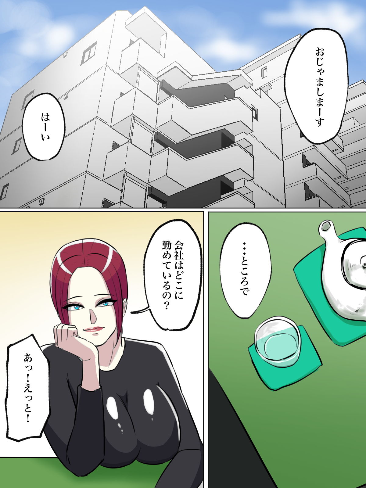 【フルカラー版】友達の母親がトイレ中なら侵入するしかない！ サンプル4ページ目