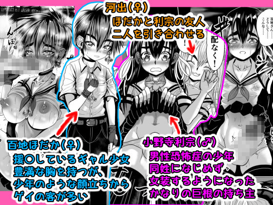 ボーイッシュギャルが男の娘と援〇してみた サンプル1ページ目