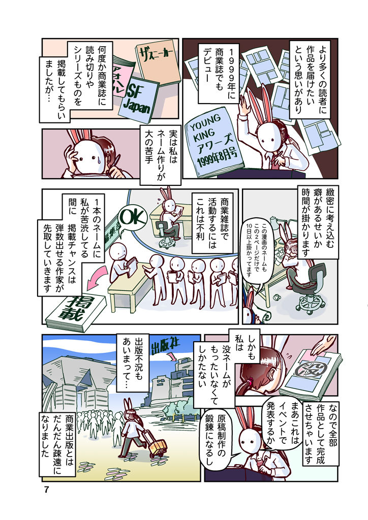 創作同人電子書籍のススメ 2021年手探り電子配信放浪記 サンプル7ページ目