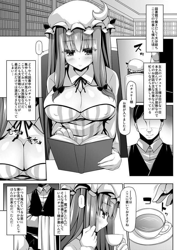 寝ているパチュリーには何をしてもよい サンプル1ページ目