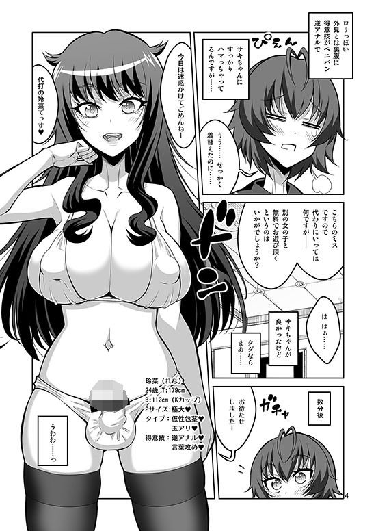逆アナル風俗でふたなり嬢にメス堕ちさせられちゃった男の娘。 サンプル5ページ目