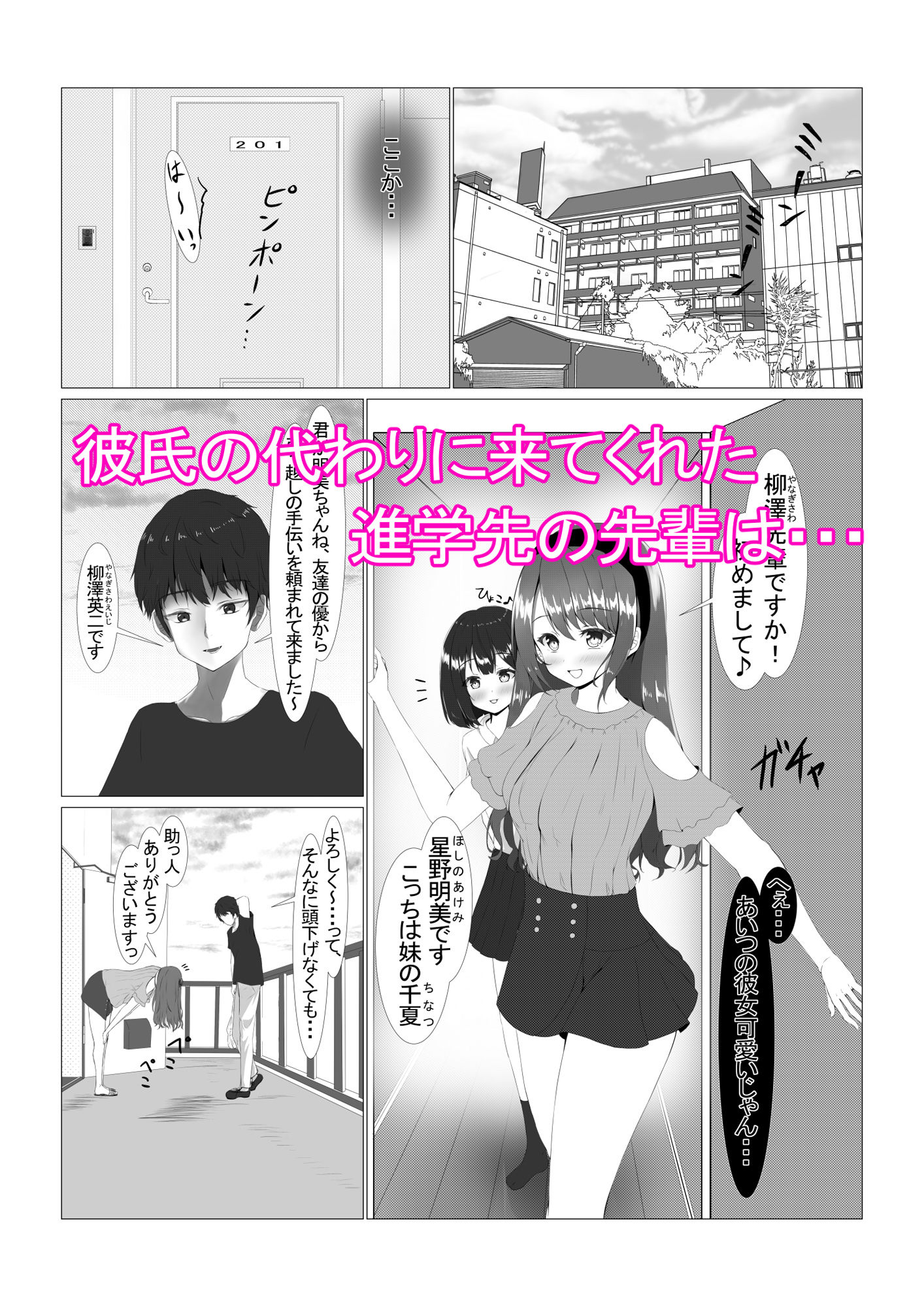 可愛い姉妹を睡眠レイ〇で寝取り計画 サンプル1ページ目