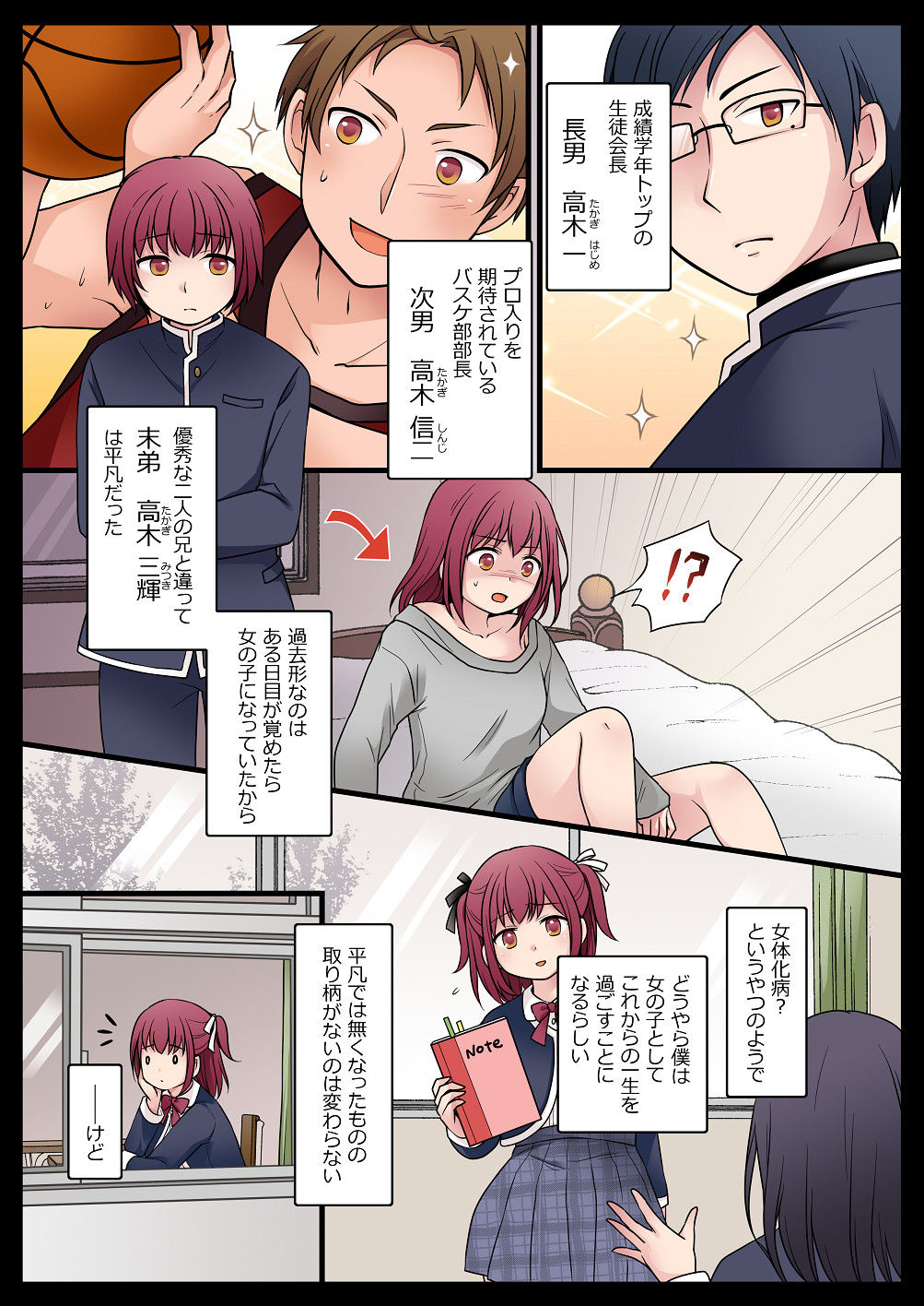 TSして兄達の性処理係になった僕のとある一日 サンプル1ページ目