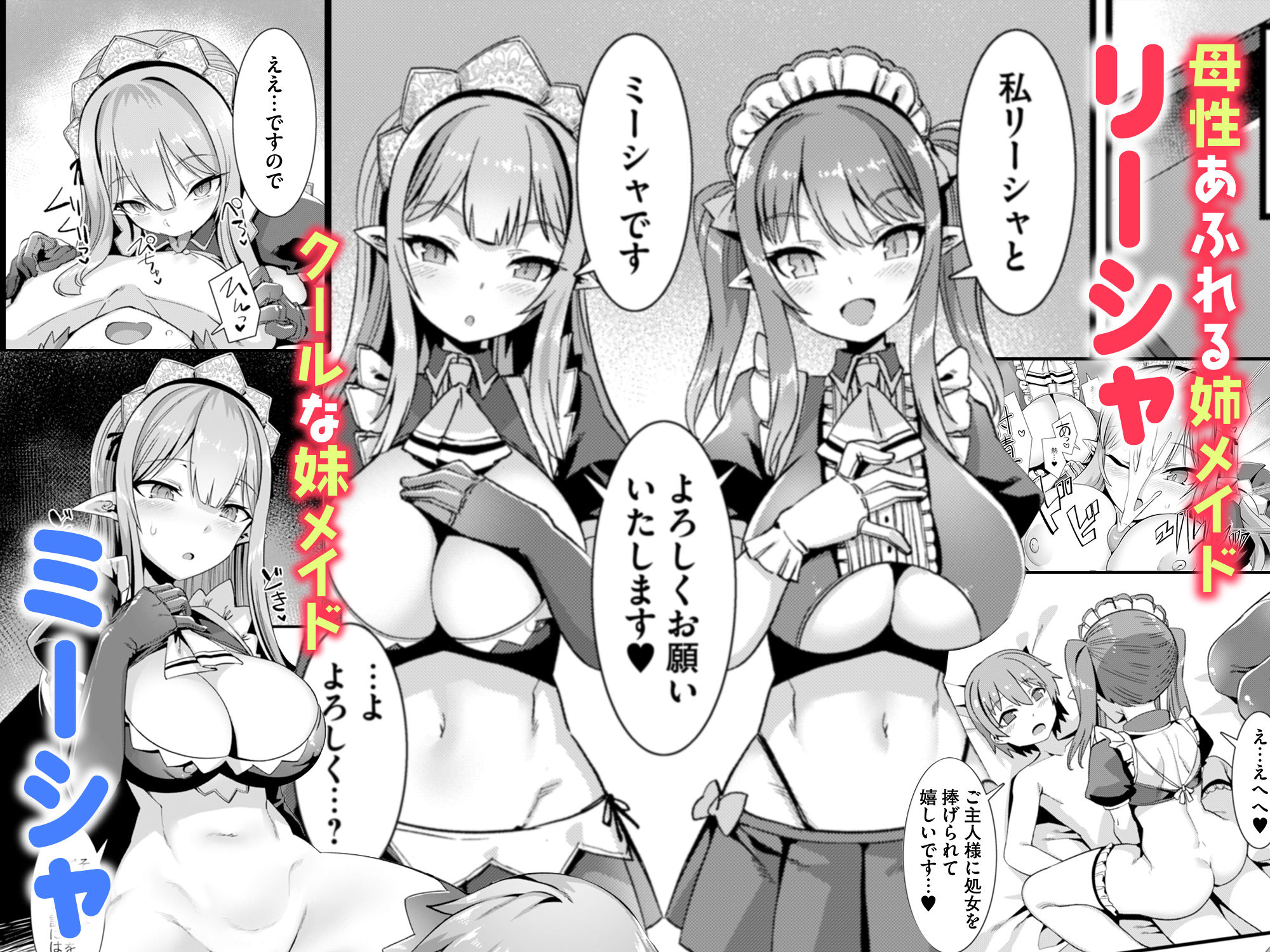 異世界メイド姉妹のあまあまハーレムご奉仕〜男が産まれない異世界へ召喚された俺がヒロインを充てがわれて子作りエッチ〜 サンプル4ページ目