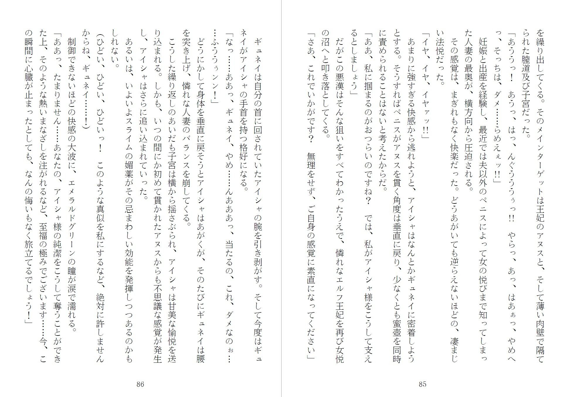 アイシャ＆マリナ 背徳のエルフ母娘 サンプル3ページ目