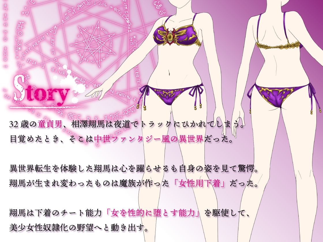 呪いの下着転生 〜ヒロインたちは触手下着に寄生されました〜 サンプル1ページ目