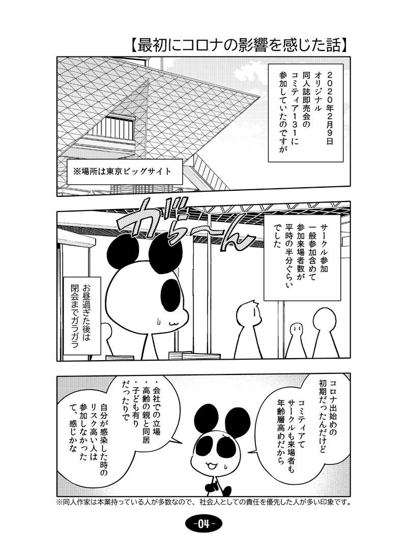 コロナウイルスと過ごす日常 2020年・2021年の記録 サンプル2ページ目
