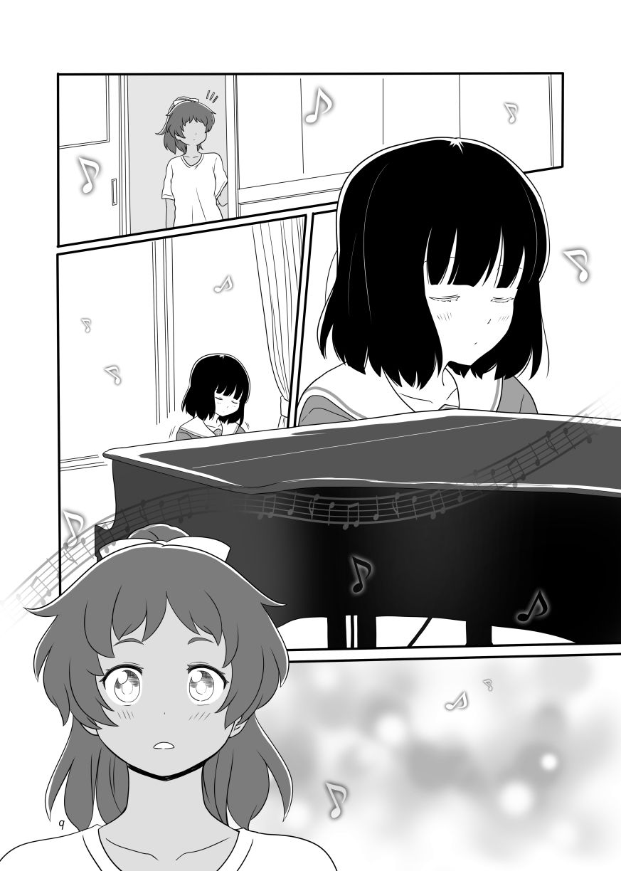 後輩のお嬢様がグイグイくる百合まんが サンプル2ページ目