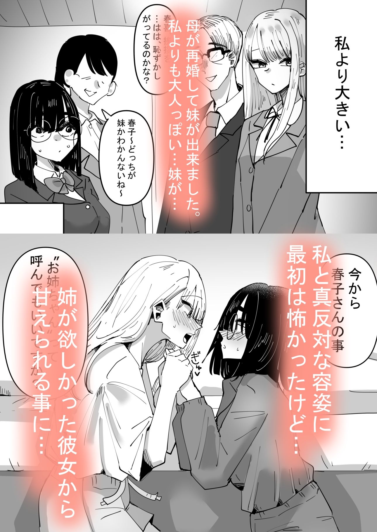 母が再婚して妹が出来たけど色々あって恋人になった話 サンプル1ページ目