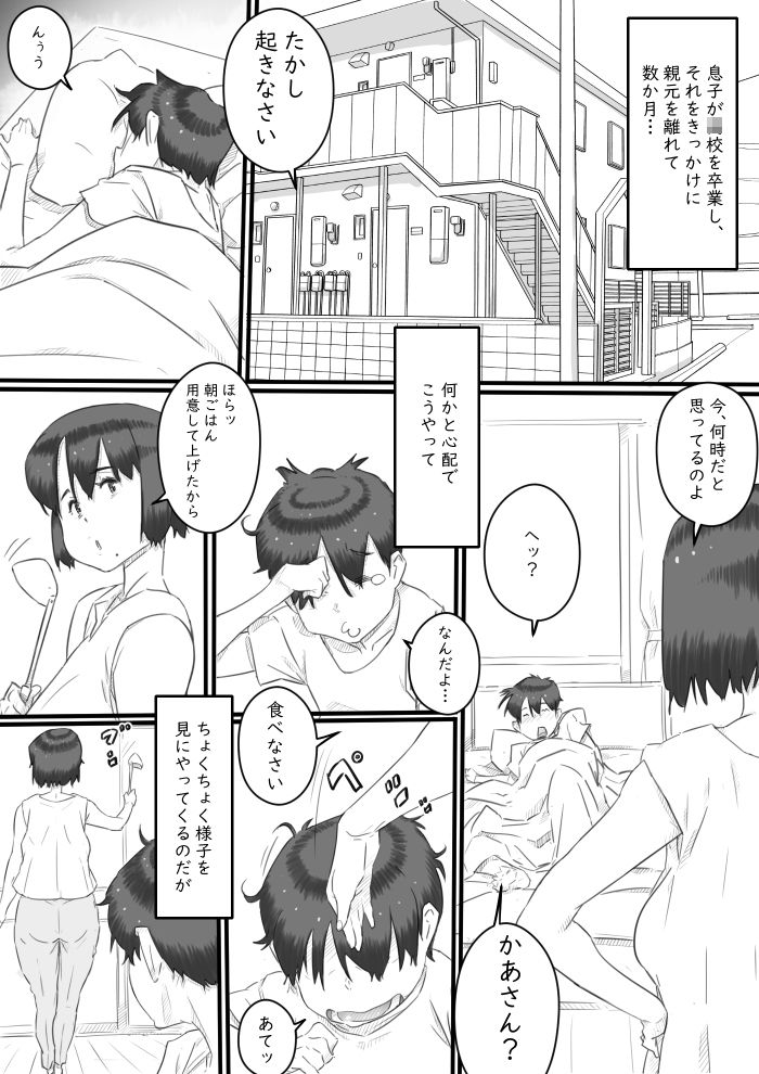 一人暮らしの息子の部屋で…‐母と息子の秘密の関係‐ サンプル2ページ目