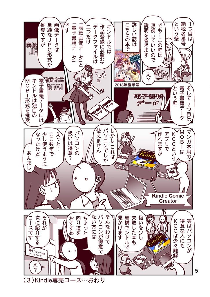 創作同人電子書籍のススメ 2022年マンガ電子配信のはじめかた サンプル5ページ目