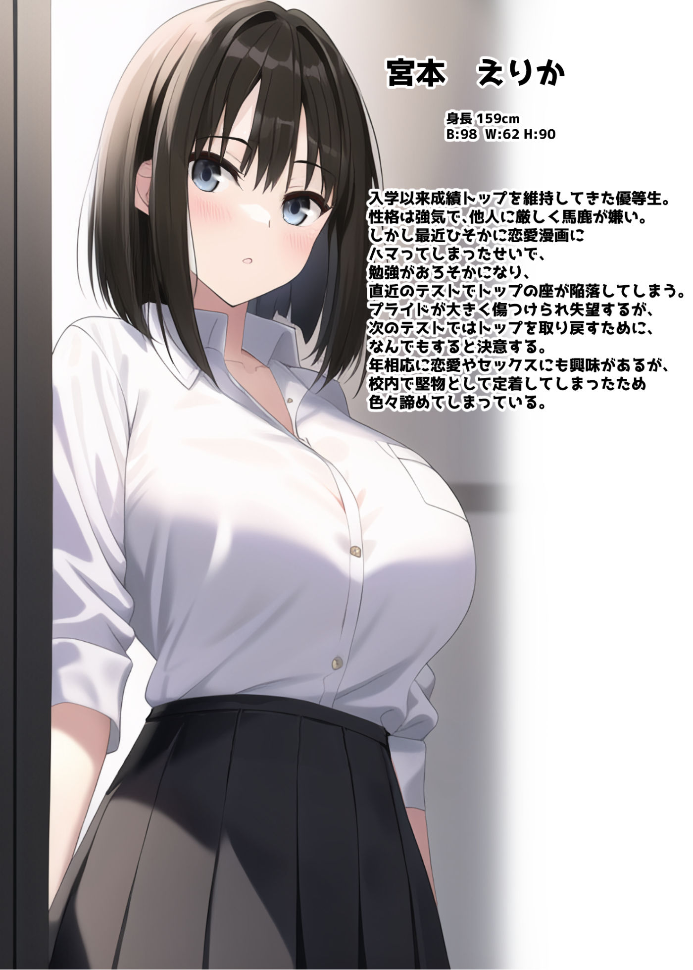 生意気で巨乳な優等生ちゃんが快楽オナホ堕ちする話 サンプル1ページ目