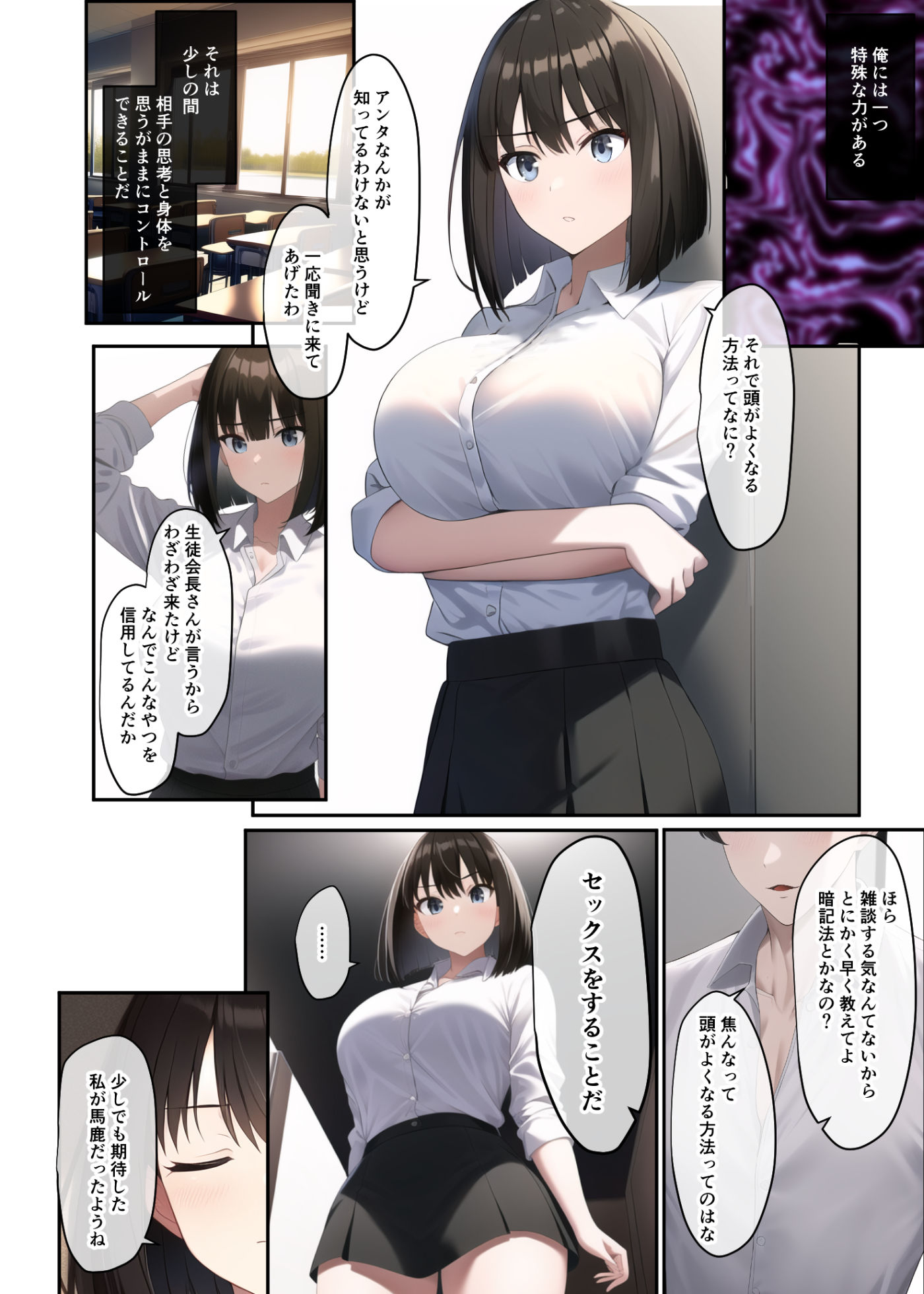 生意気で巨乳な優等生ちゃんが快楽オナホ堕ちする話 サンプル4ページ目