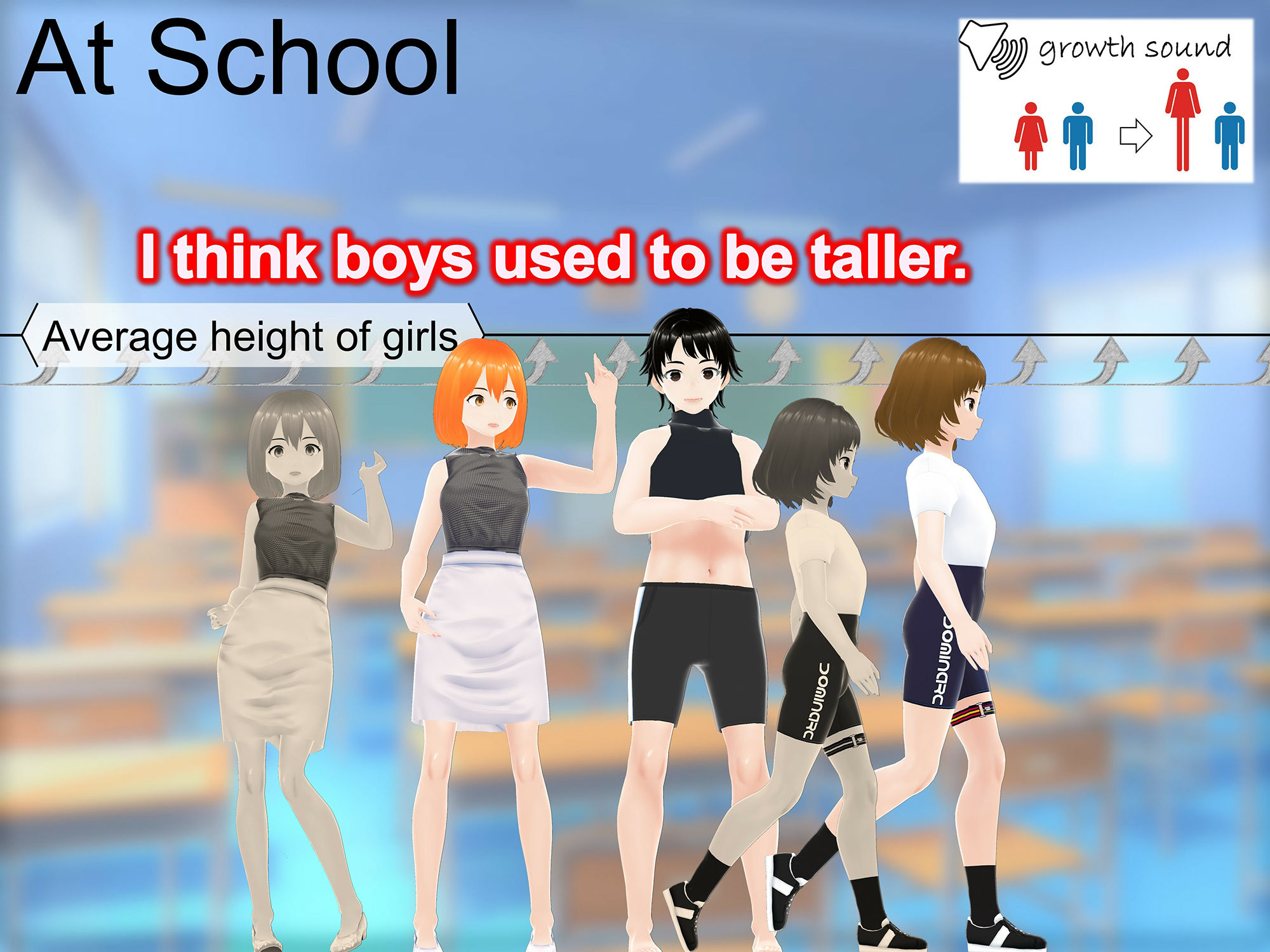 Outgrowing only girls， Overtake boys， Growth sound in secretary サンプル2ページ目