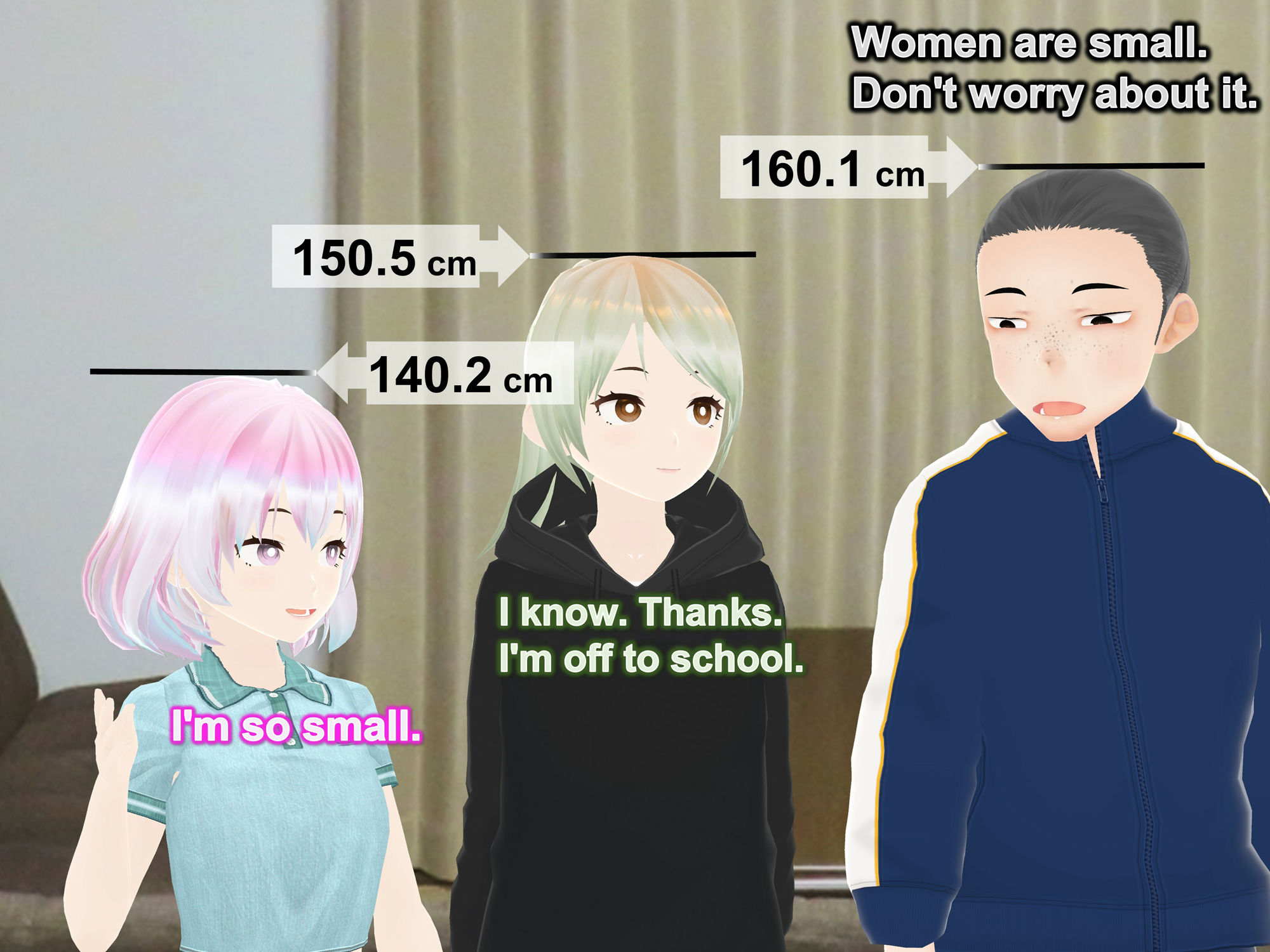 Outgrowing only girls， Overtake boys， Growth sound in cute sisters サンプル1ページ目