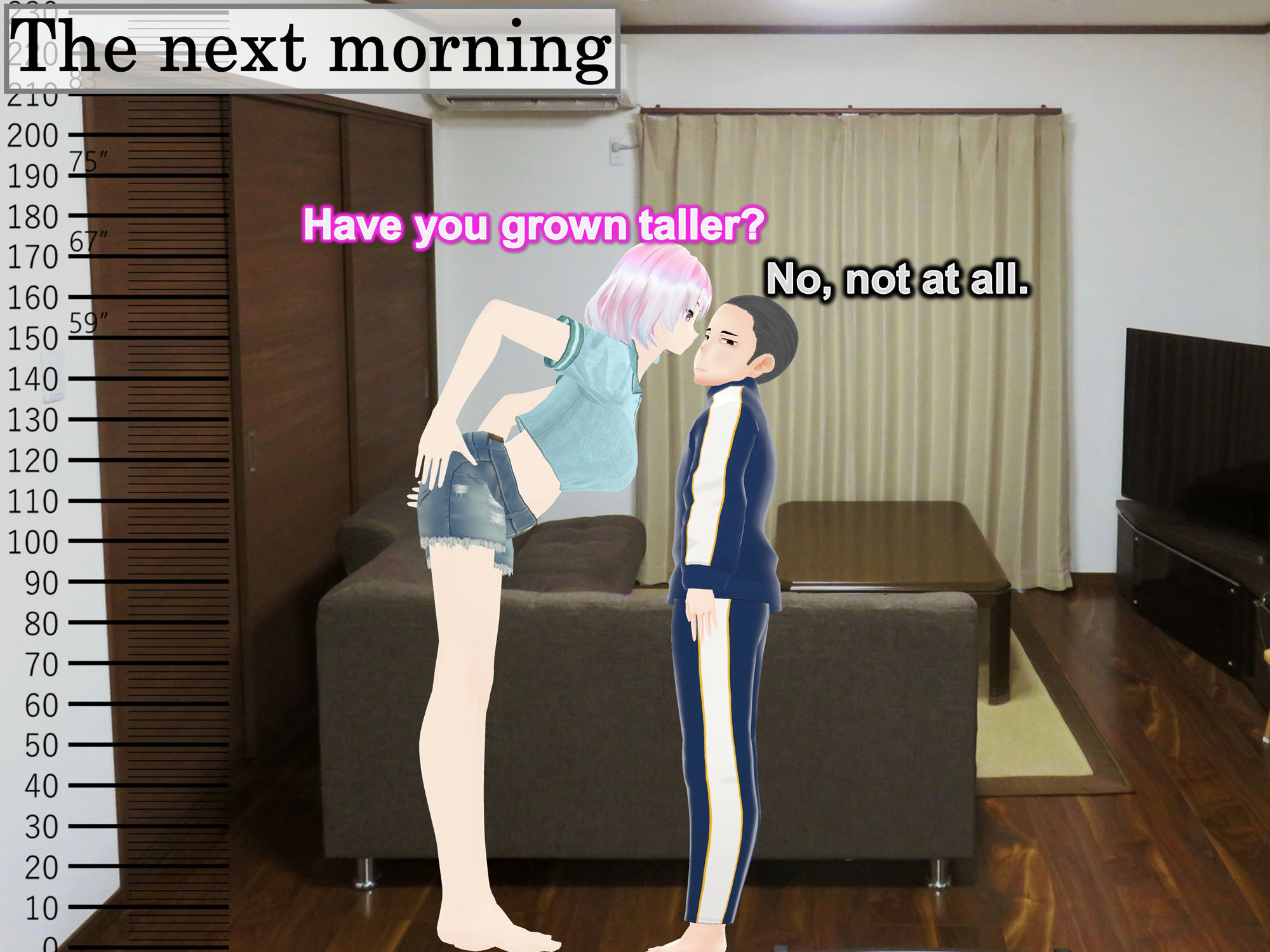 Outgrowing only girls， Overtake boys， Growth sound in cute sisters サンプル8ページ目