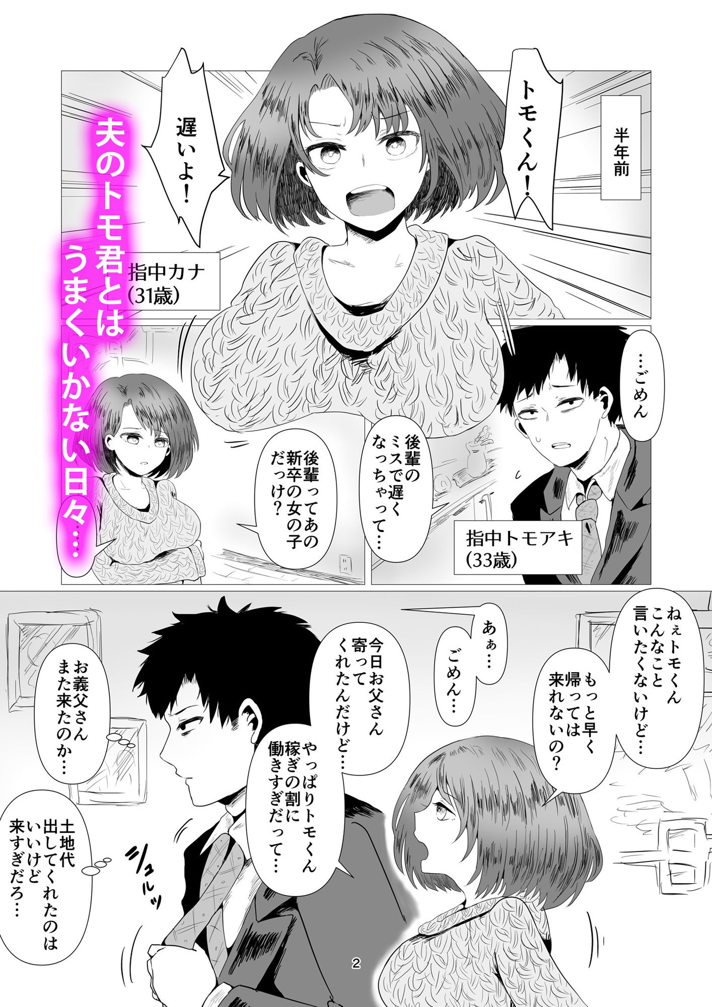 天然人妻NTR調教 サンプル1ページ目