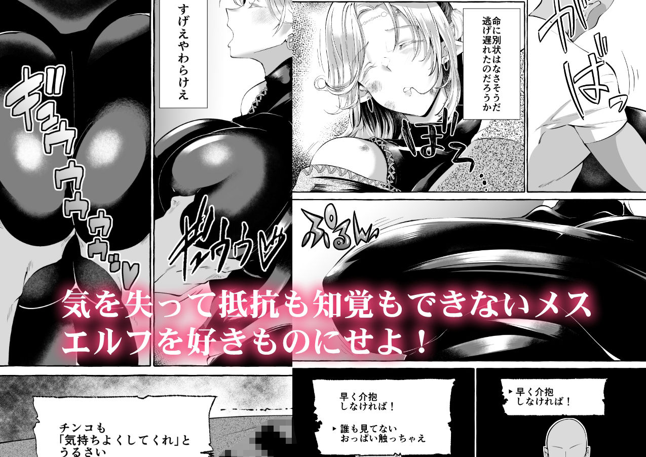 誰も見てないシリーズ 火事場欲望 エルフが落ちてたのでイタズラしてみた サンプル1ページ目