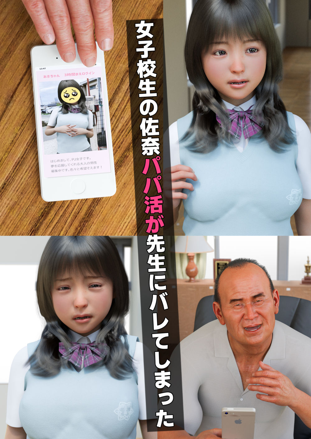 パパ活してるのばれた？！女子校生調教★物語 サンプル3ページ目