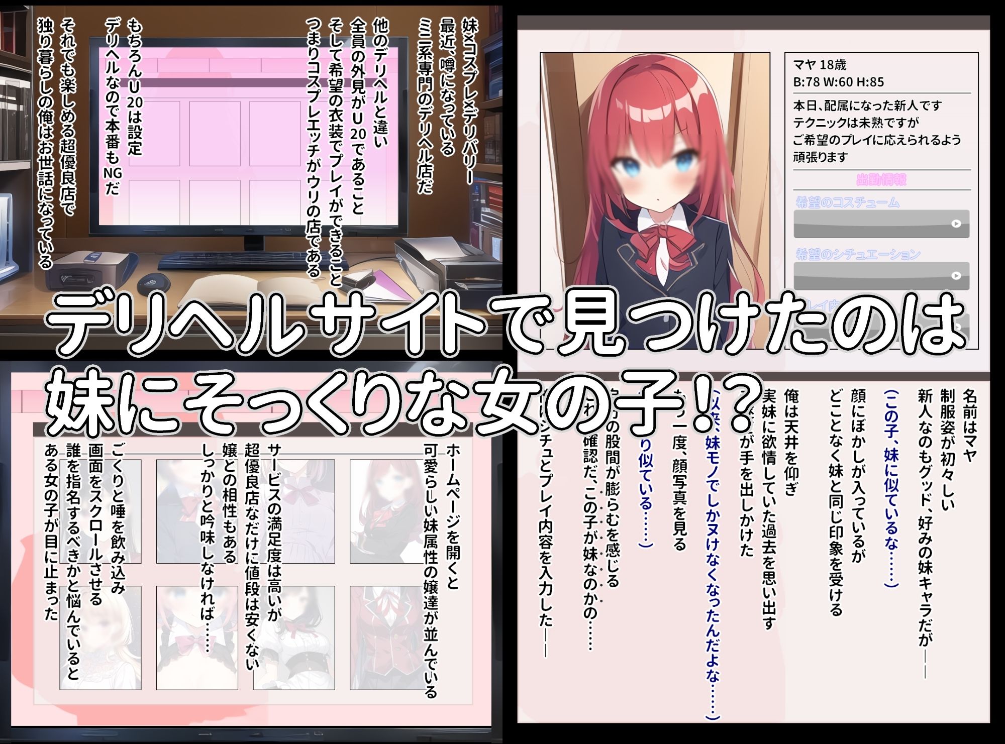 妹コスプレ×デリバリー〜デリベルを呼んだら妹が来た話〜 サンプル1ページ目