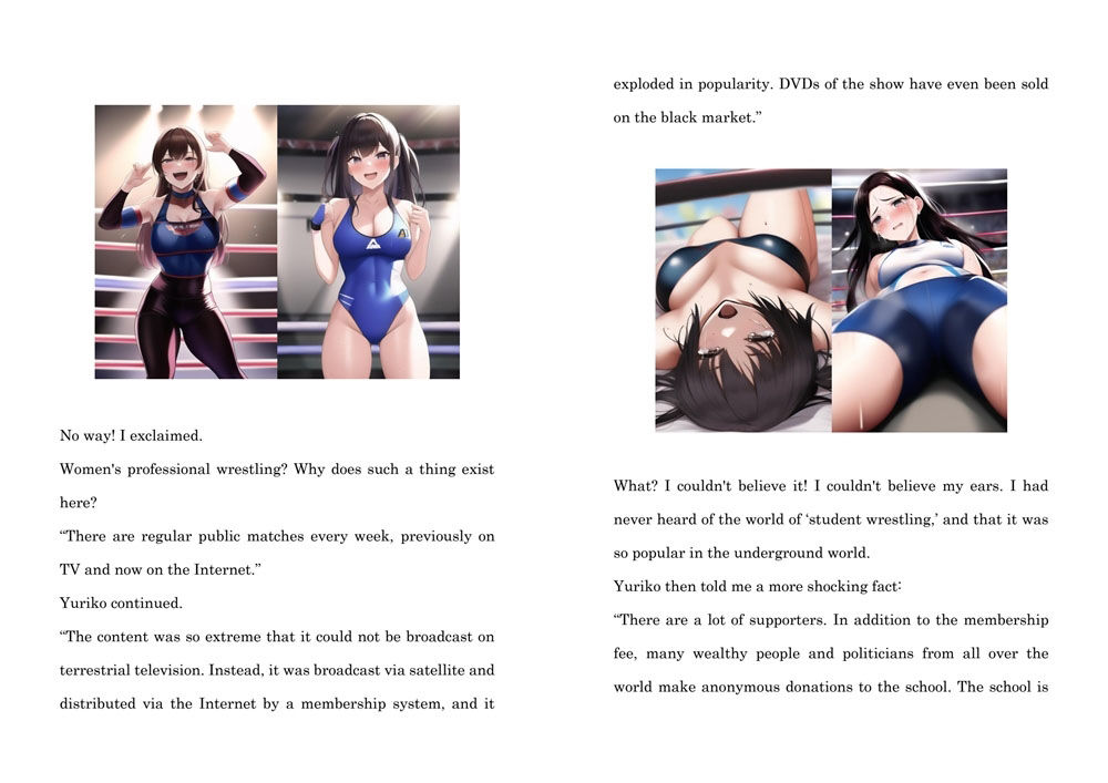Novel ’Doki Doki Death-match； The Backdrop of One Girl’ サンプル2ページ目