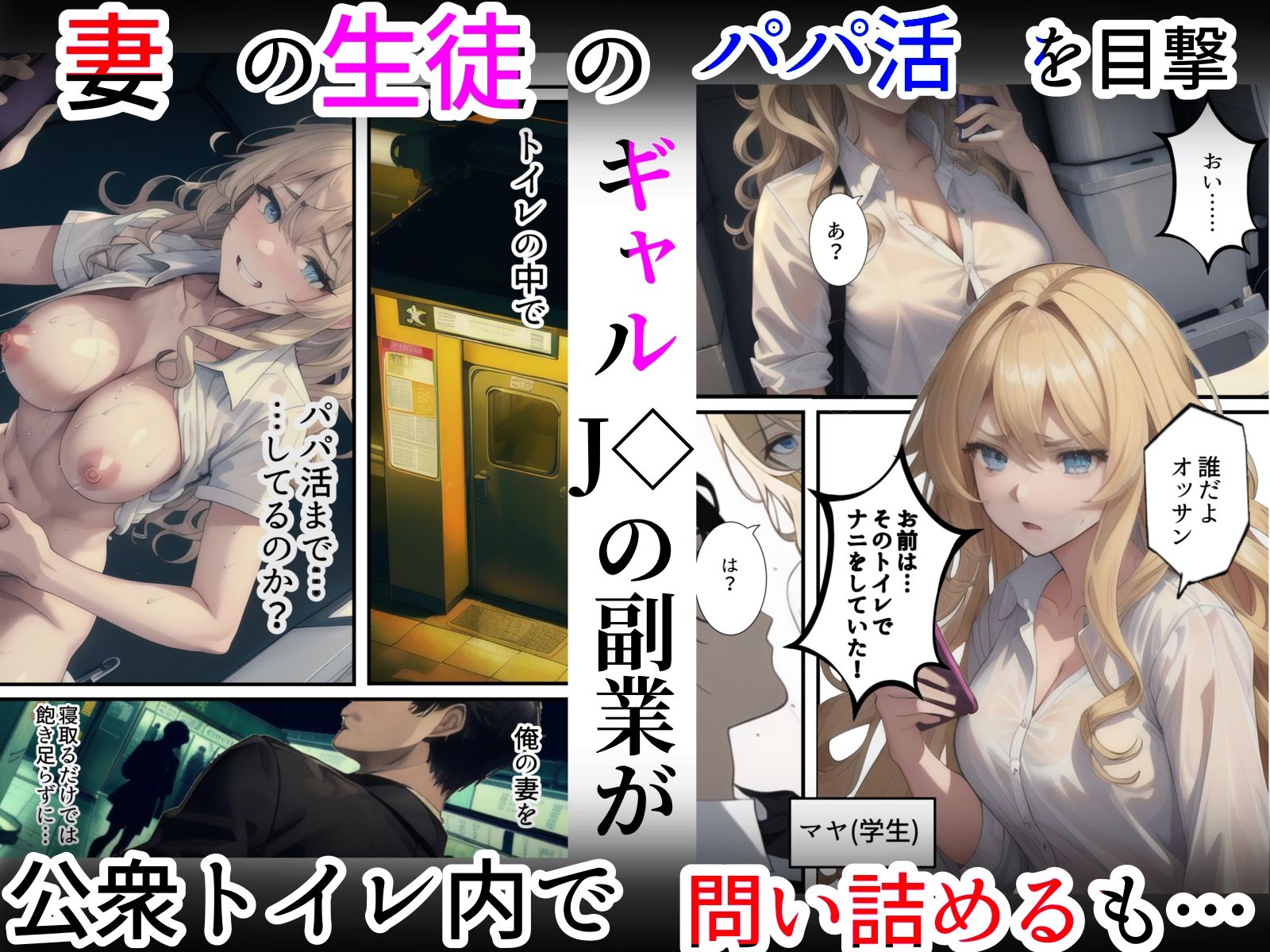 妻がパパ活アプリで同級生の男に寝取られた原因-嫁の女教師は生徒のギャルにパパ活でチャラ男パパ活アプリに登録され同級生に寝取られる。旦那の俺は「妻の寝取られ」を見せられながら生徒のギャルに犯●れ寝取られる話 サンプル1ページ目