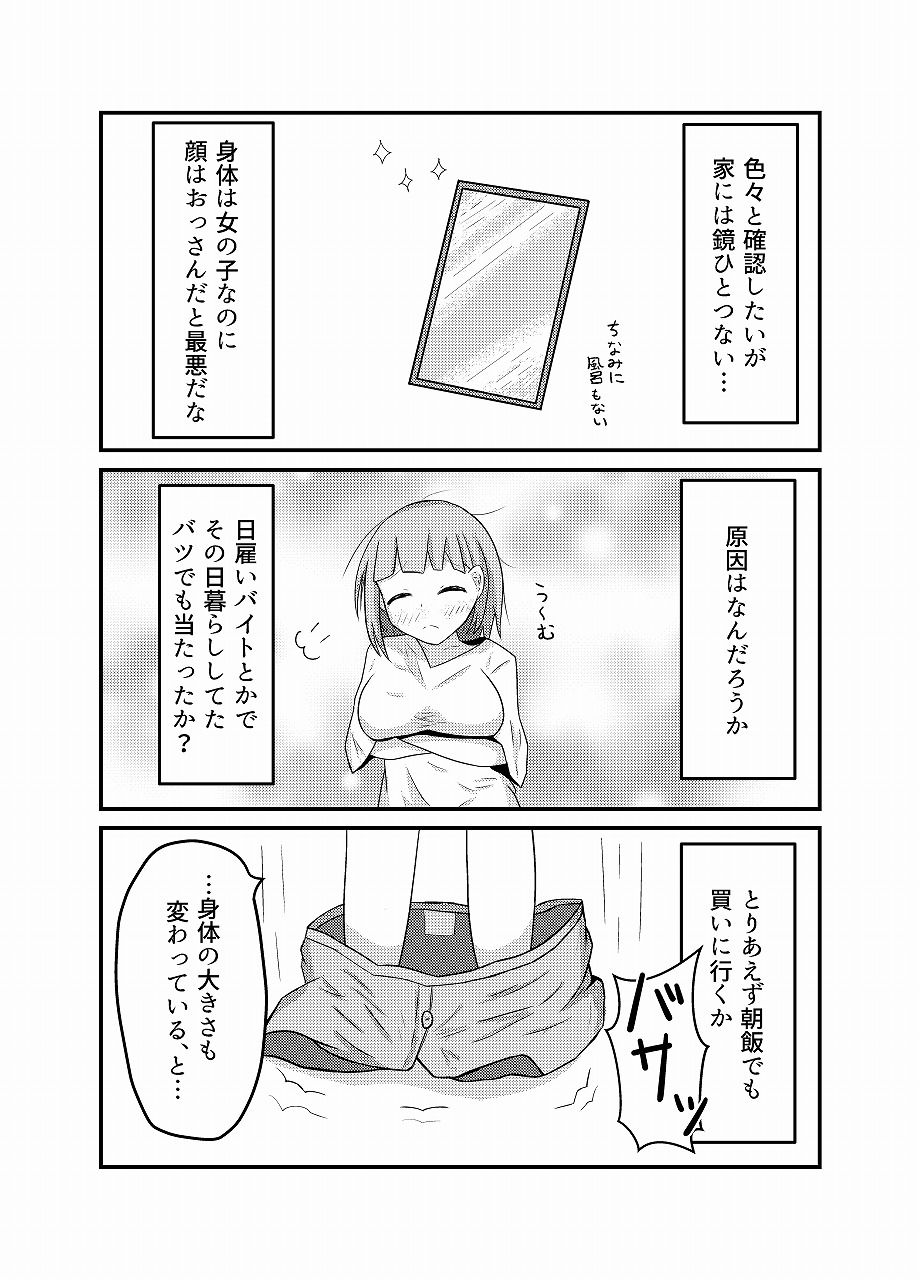朝起きたら女の子になっていたのでネット通販で色々と買ってみた サンプル2ページ目
