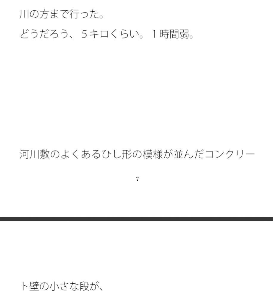 とある曇りの午後のウォーキング サンプル3ページ目