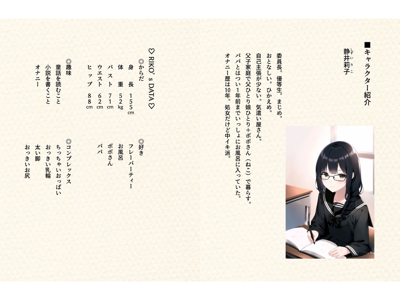 委員長・静井莉子の露出自慰日記 〜優等生のカゲキなイキぬき〜 サンプル3ページ目