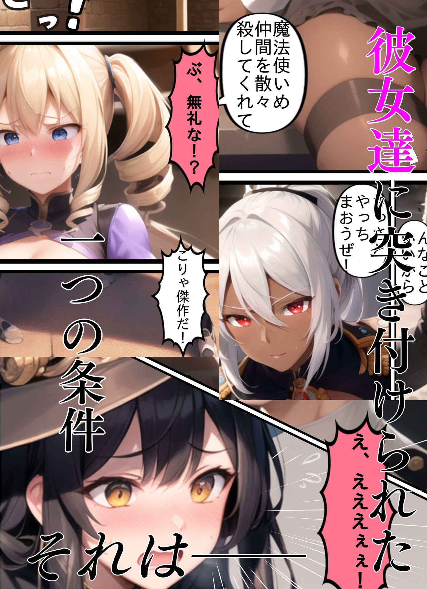 捕虜になった魔法使い達〜『お前が犯●れれば仲間に手を出さない』そう、問われたら？〜 サンプル2ページ目