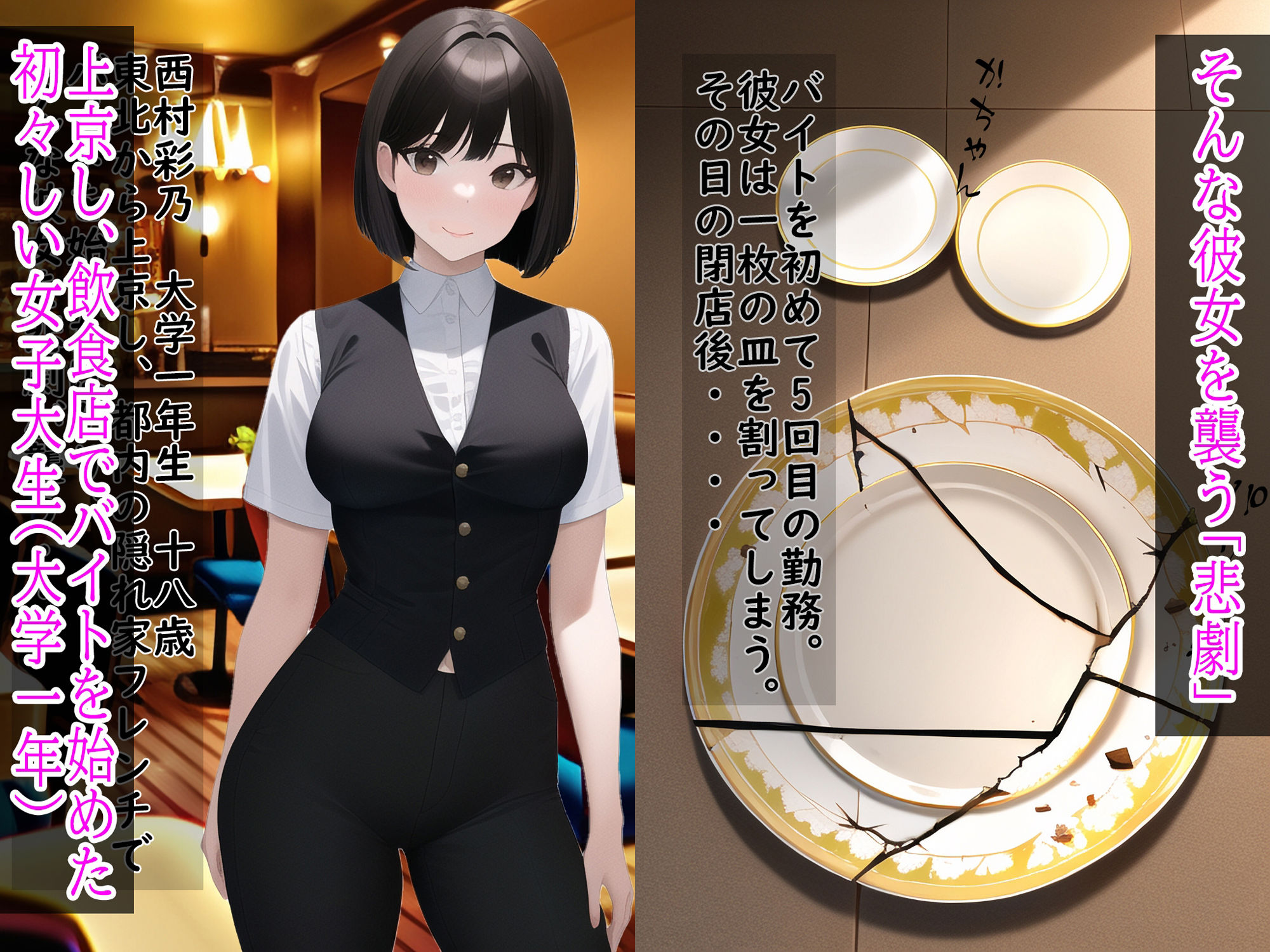 カラダで弁償！ブラックバイトの餌食になったJD〜西村彩乃編 サンプル1ページ目