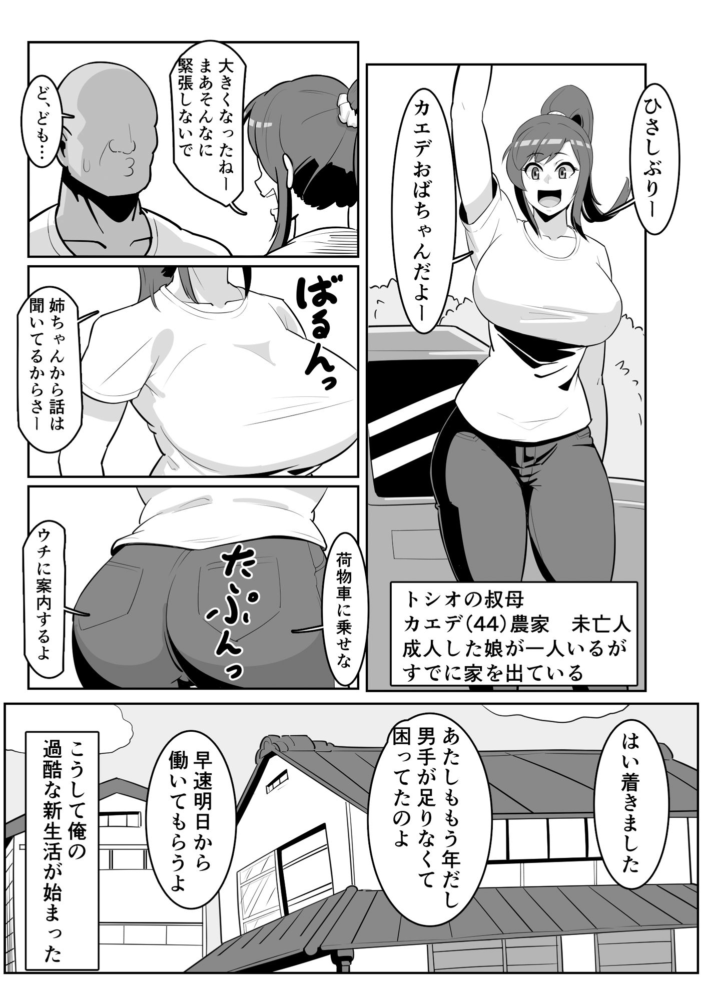 ボテおばっ 〜居候先の叔母さんを孕ませてボテ腹セックス三昧！〜 サンプル2ページ目