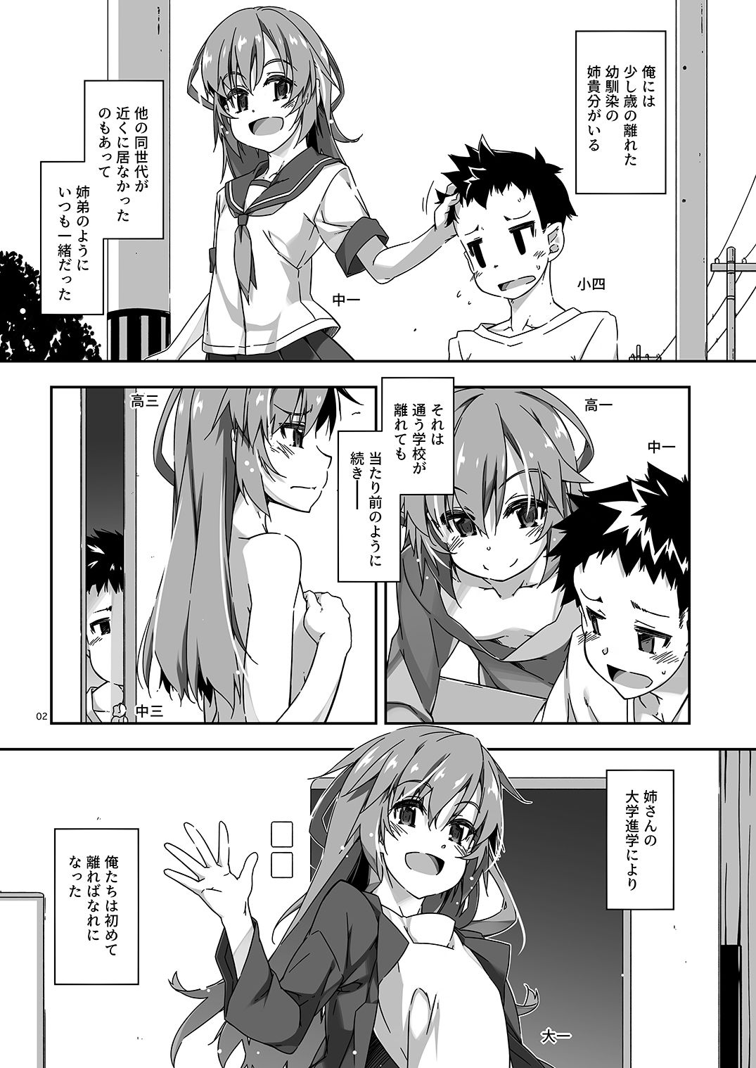 姉貴分のおっぱい成長確認 サンプル1ページ目