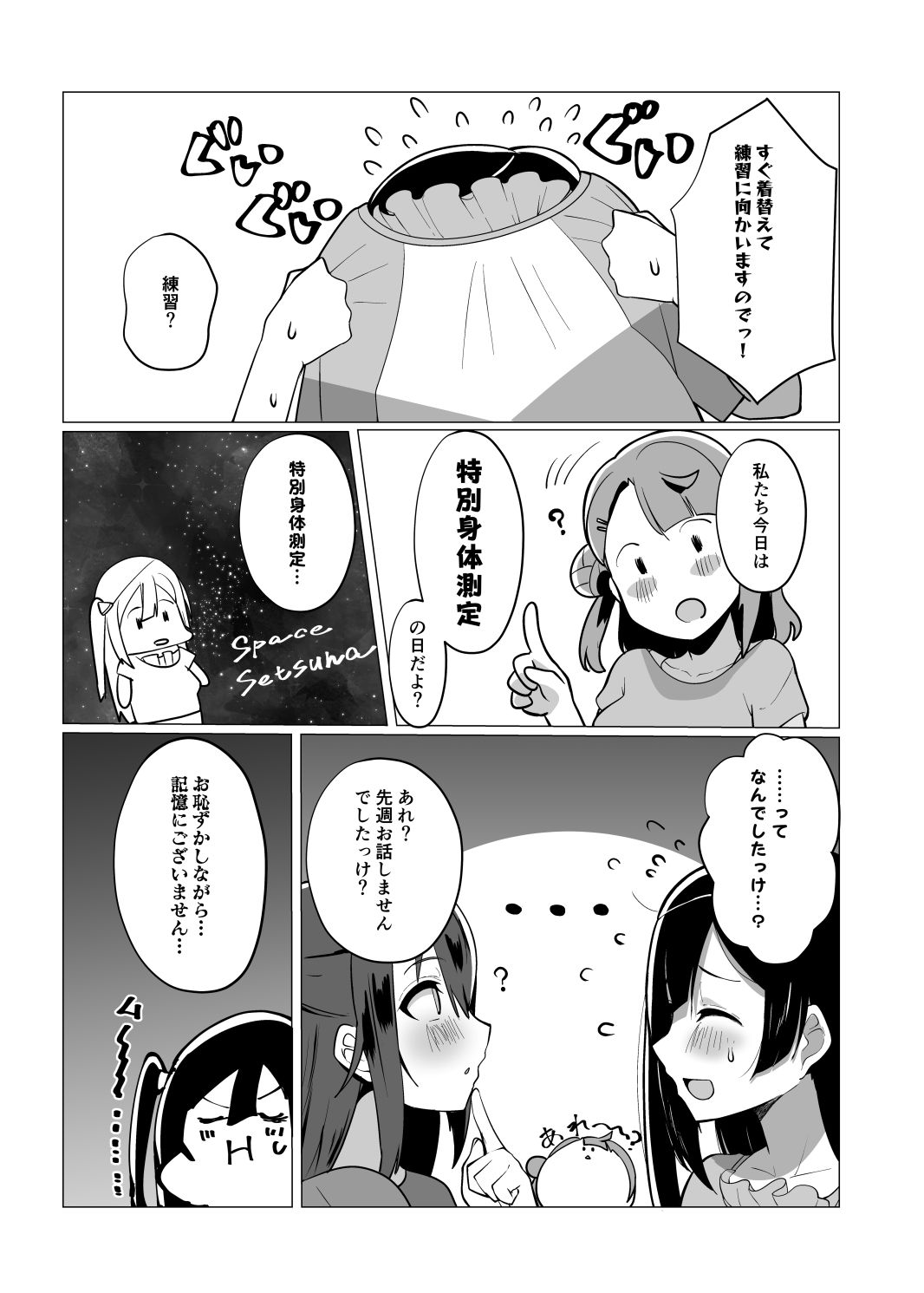 ス◯ールアイドルの特別身体測定 サンプル2ページ目