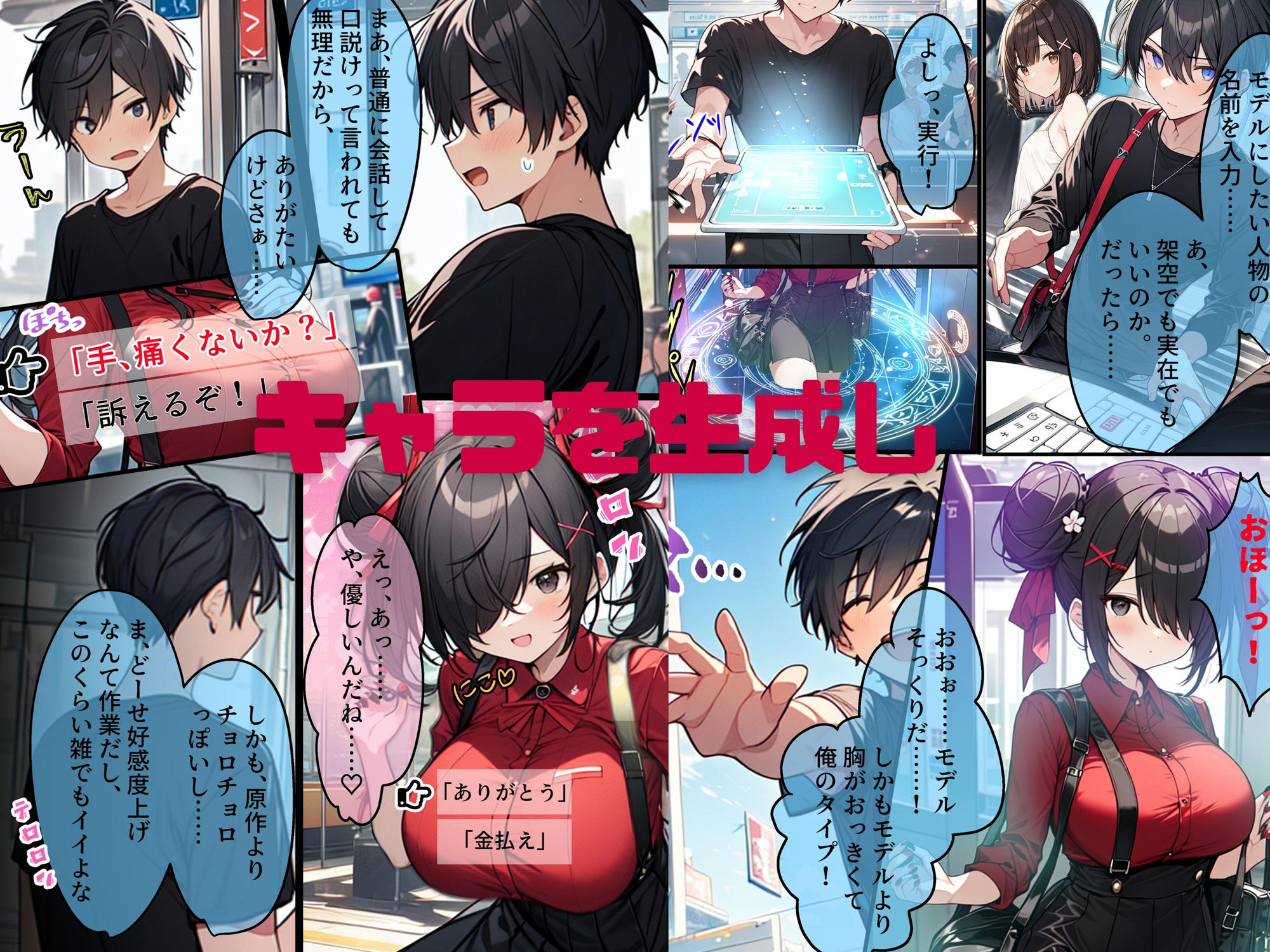 AI GIRL OVERDOSE〜理想のヒロインたちとエッチしまくれるギャルゲーをプレイしていたらVR版βテスターに。大量のヒロインたちに襲われて悶絶してたら真実の愛を見つけて†昇天†絶頂セックス… サンプル3ページ目