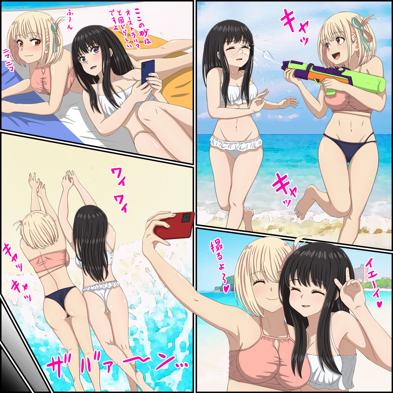 リコリコの「百合な休日」 莉可莉〇’百合的假日 Lycoris Reco〇l’Yuri Holiday’’ サンプル3ページ目
