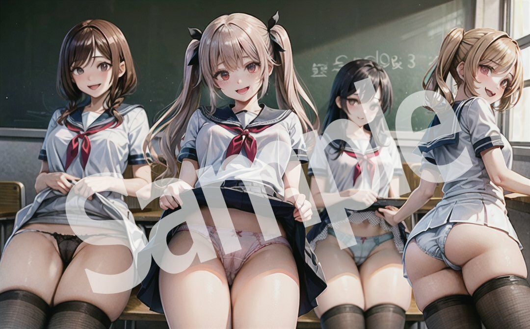 放課後 JK 制服ハーレム サンプル1ページ目