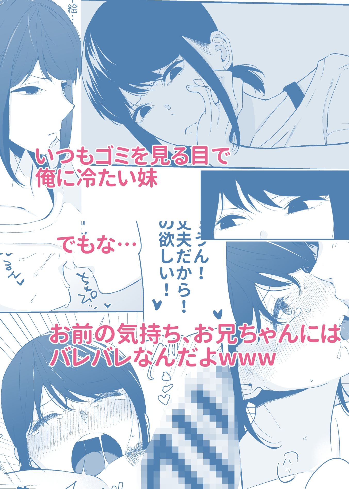 冷淡な妹に迫ってみた。案外チョロかった。 サンプル1ページ目