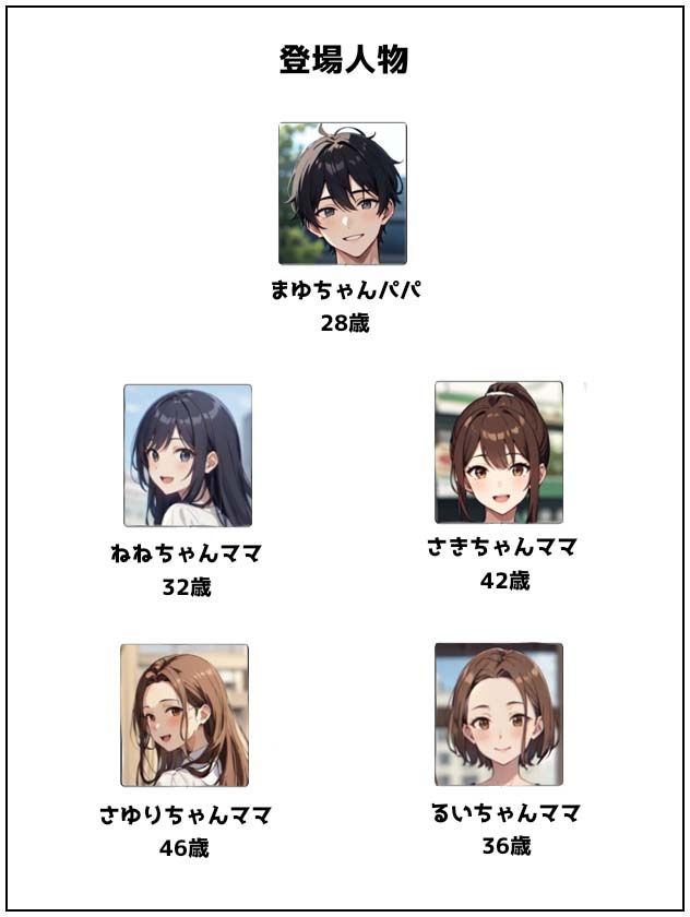 まゆちゃんパパ 近所のママさんいただきます サンプル1ページ目