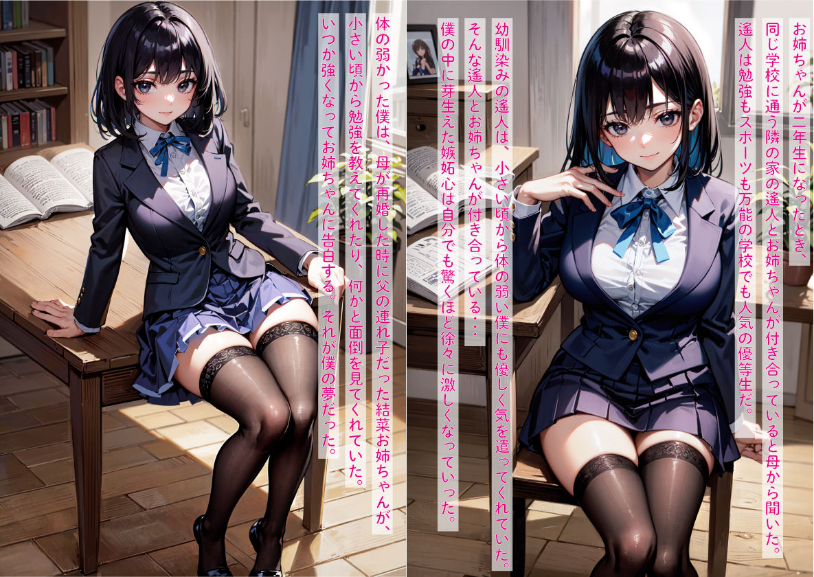 ［NTR］大好きな姉が隣に住む幼馴染みと恋仲になったので、嫉妬した僕が異能力で寝取った話 サンプル2ページ目