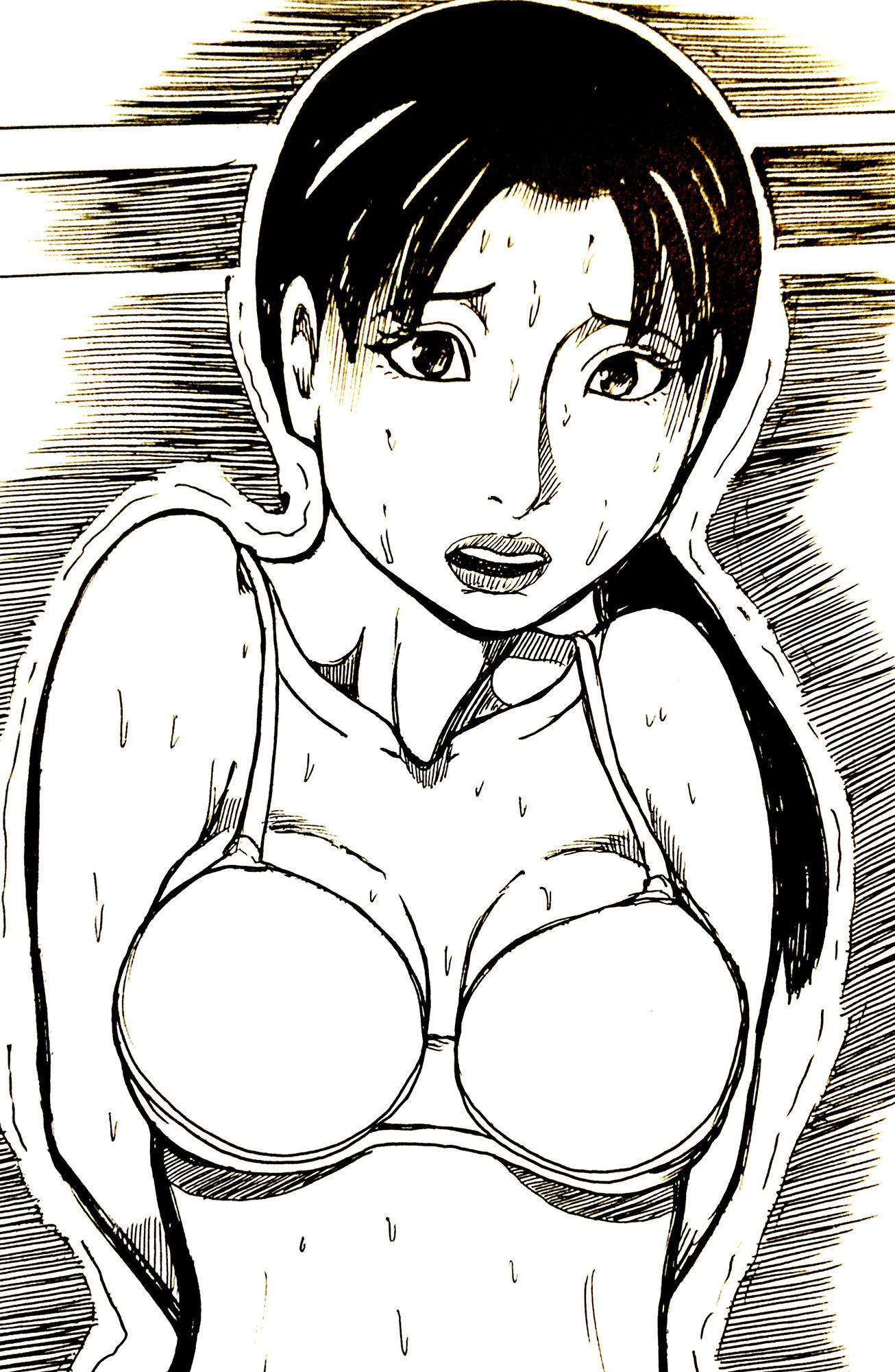 とある施設。ひと月ぶりの妻との再会。 サンプル2ページ目