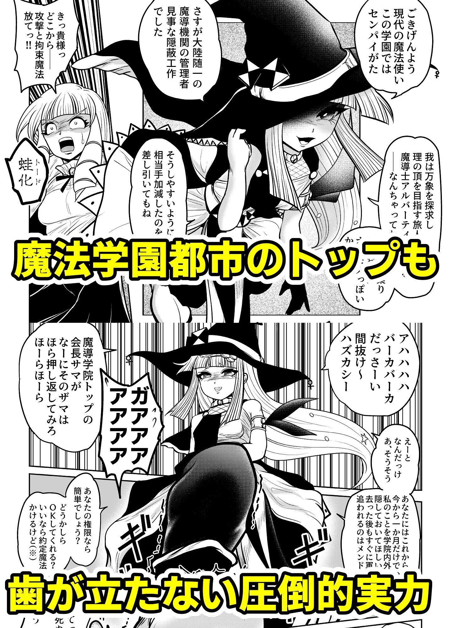 最強魔導士の私が粗ちん生やされて無様敗北 サンプル2ページ目