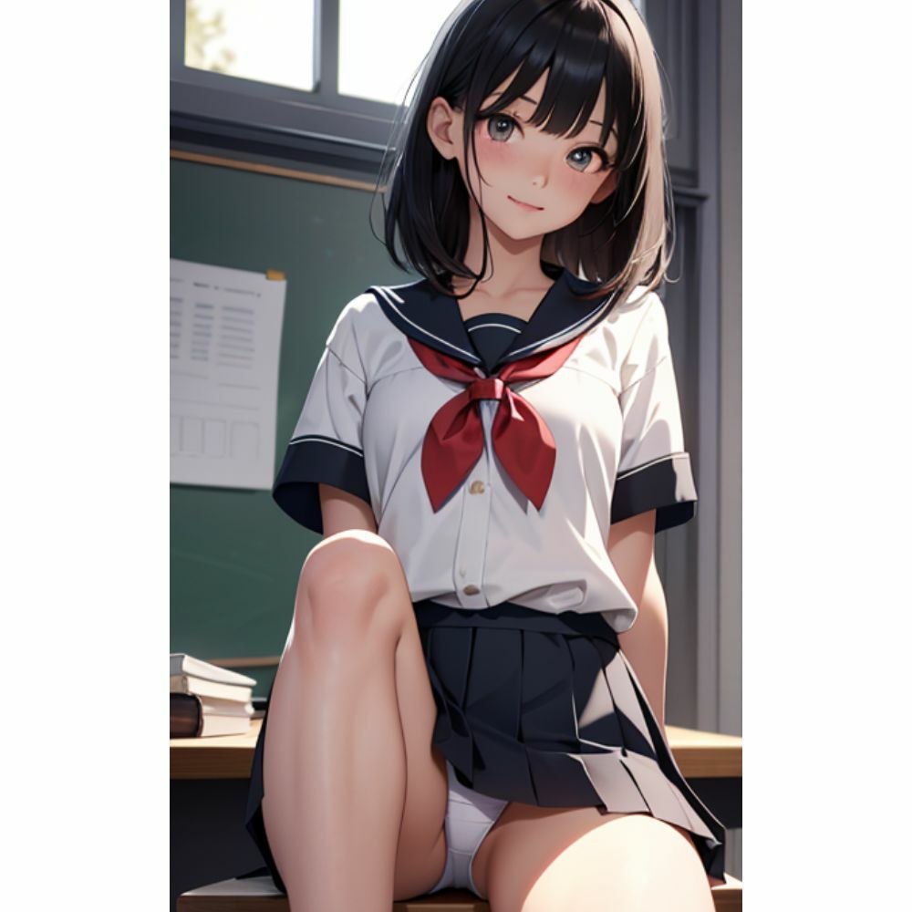 かわいい女の子がミニスカでパンチラしている サンプル1ページ目