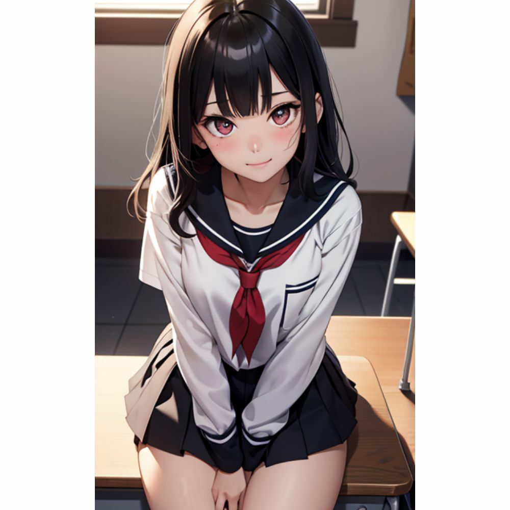 かわいい女の子がミニスカでパンチラしている サンプル2ページ目