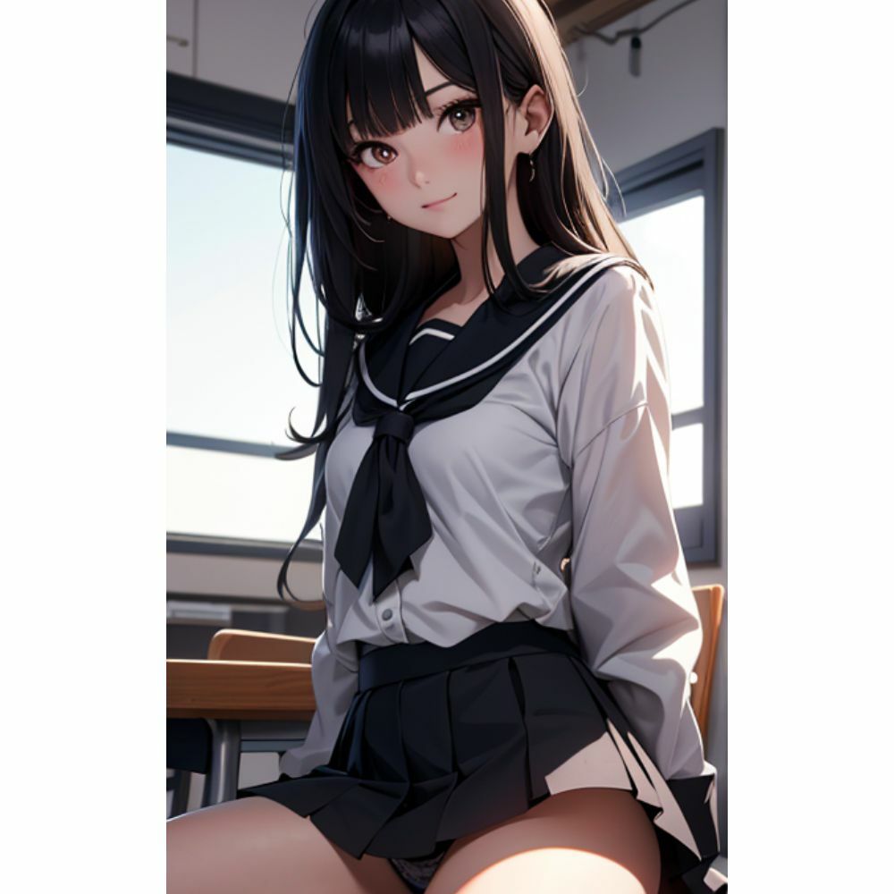 かわいい女の子がミニスカでパンチラしている サンプル4ページ目