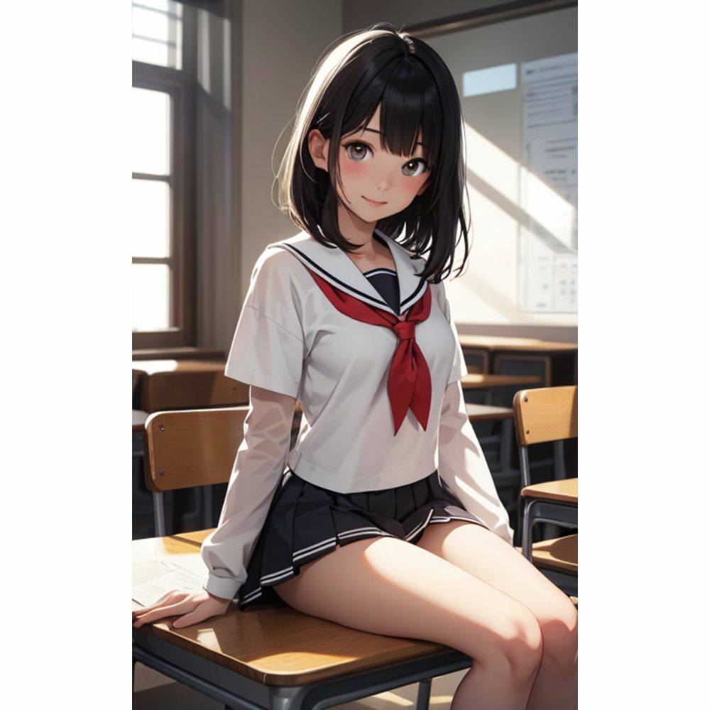 かわいい女の子がミニスカでパンチラしている サンプル6ページ目